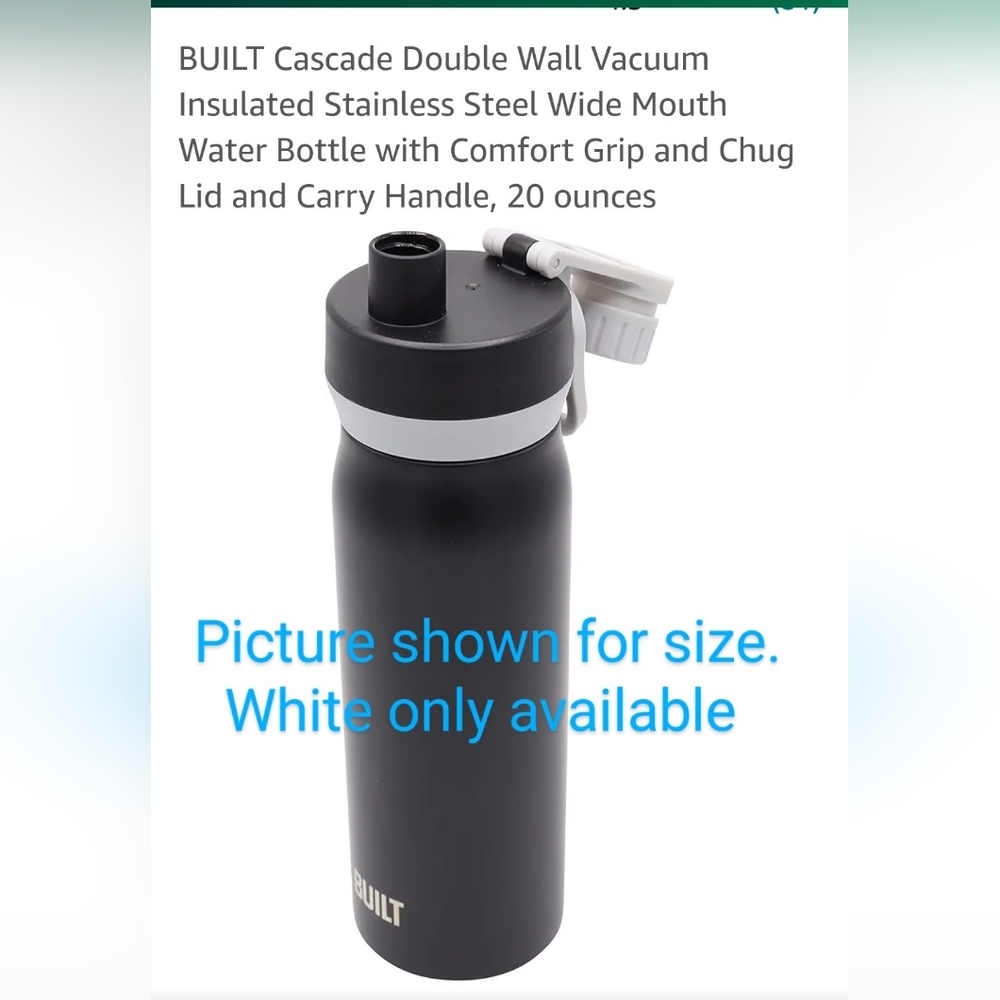 NWT Built Cascade Bottle with wide mouth. 20 oz. 6 hours hot, 24 hours cold